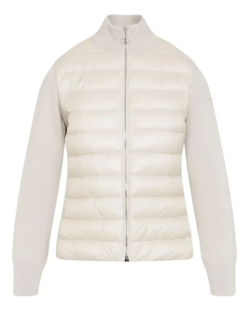 Moncler Gesteppte Jacke mit Strickeinsatz - Weiß Weiß