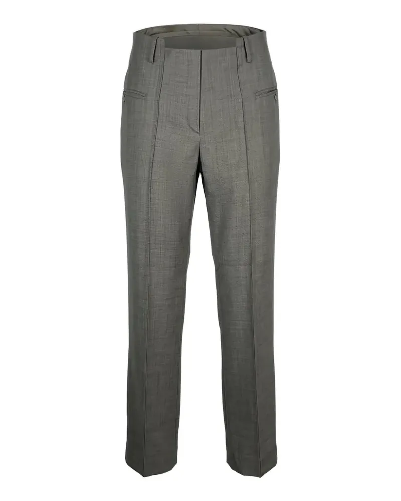 Ganni twisted straight-leg trousers - Grau Grau