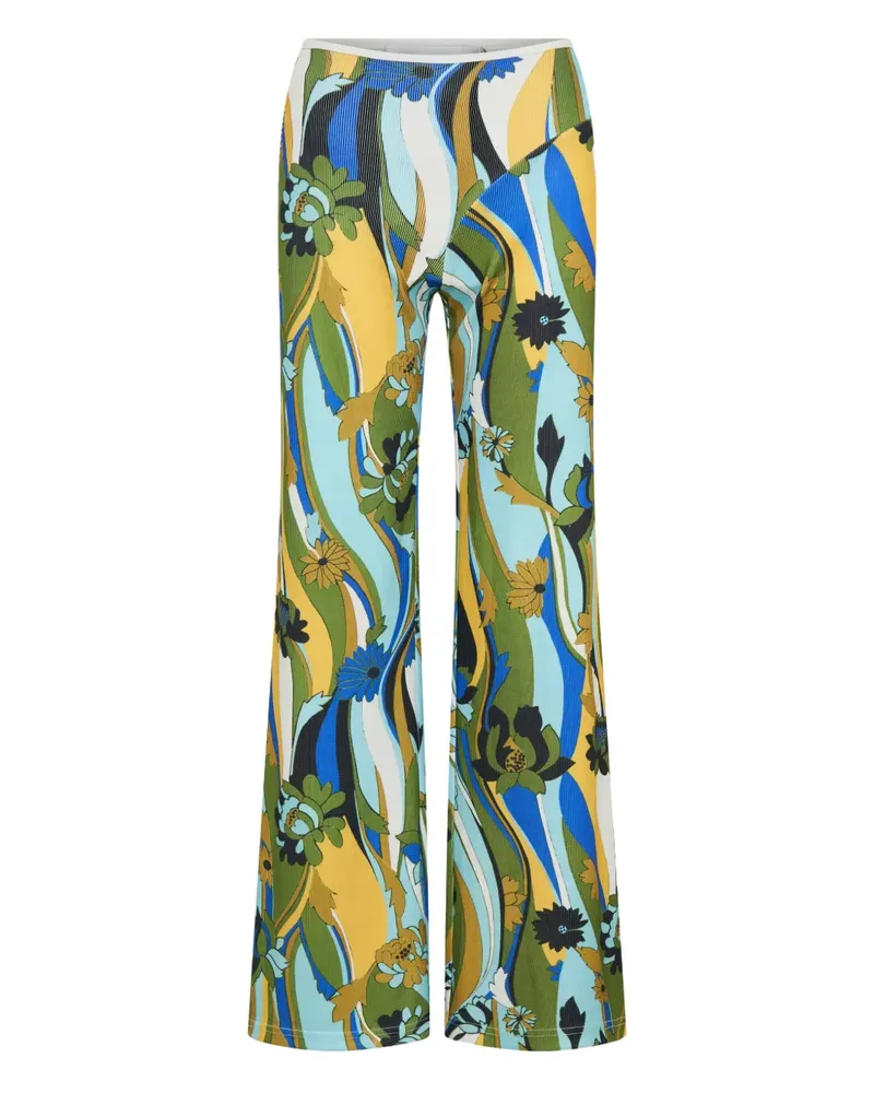 Christopher Esber Ausgestellte Hose mit Blumen-Print - Grün Grün