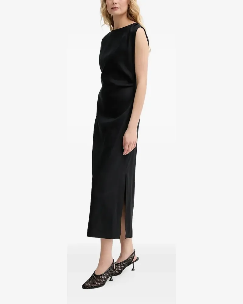 Marc O'Polo Midikleid mit Falten - Schwarz Schwarz