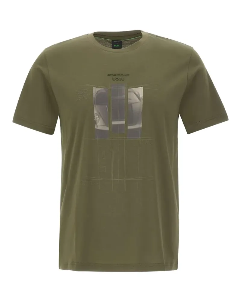 HUGO BOSS graphic crew neck T-shirt - Grün Grün