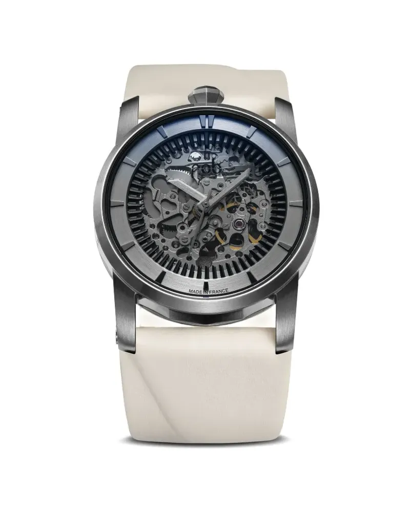 fob Paris R413 Silver Skeleton 41mm - Silber Silber