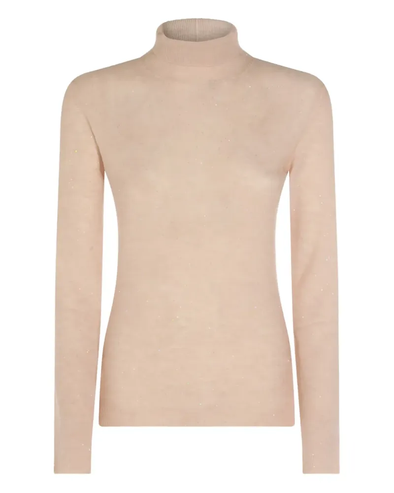 Fabiana Filippi roll-neck embellished sweater - Nude Nude