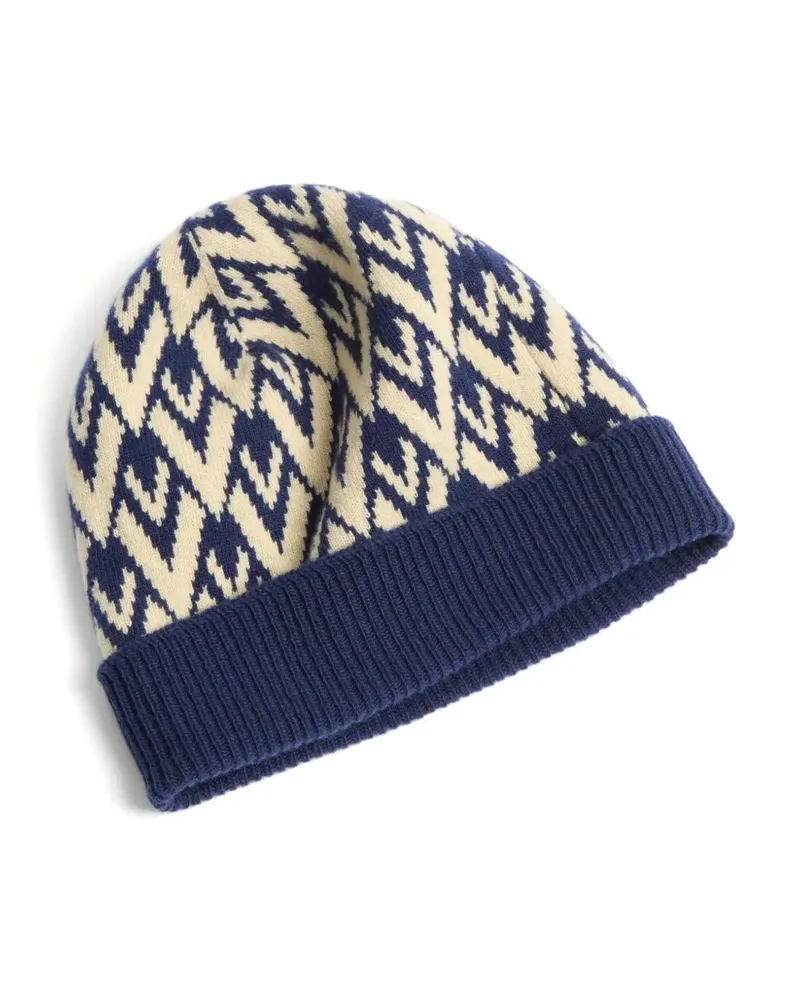 Valentino Garavani Toute La V Signature Beanie - Blau Blau