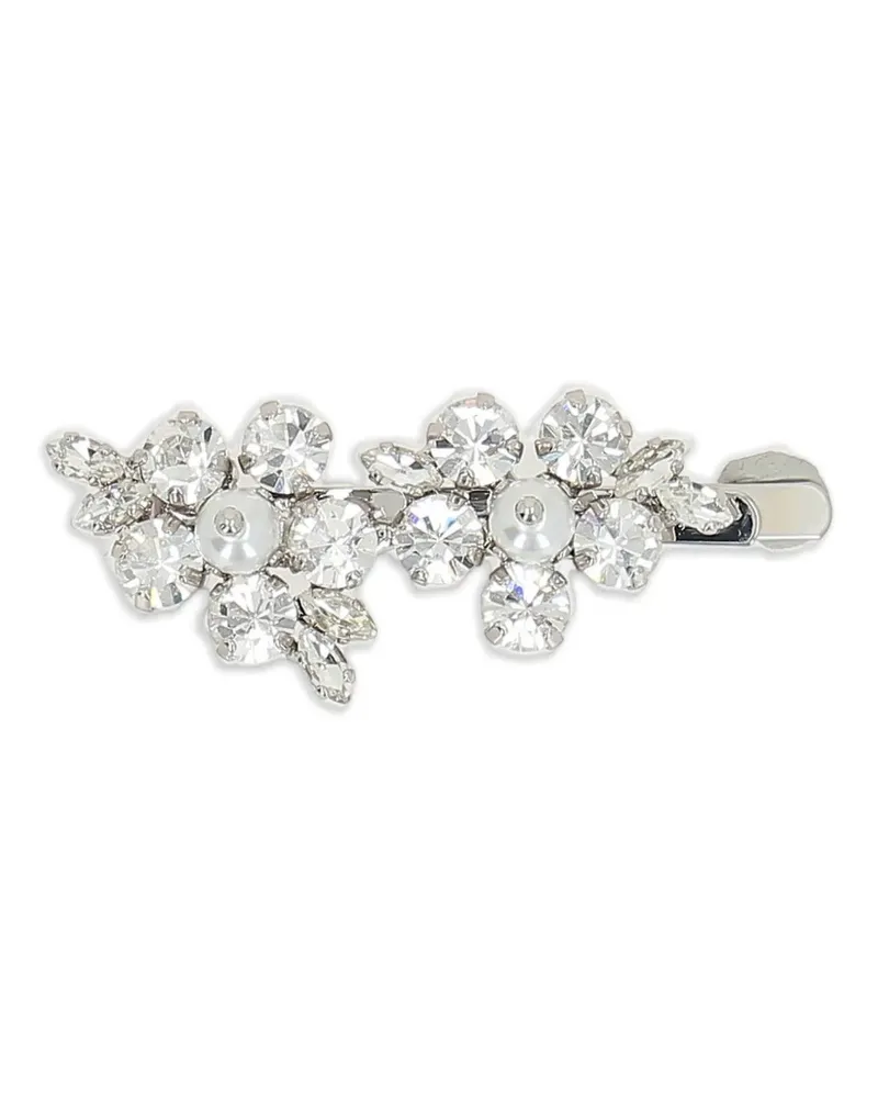 Simone Rocha Hellebore Flower Haarspange mit Kristallen - Silber Silber