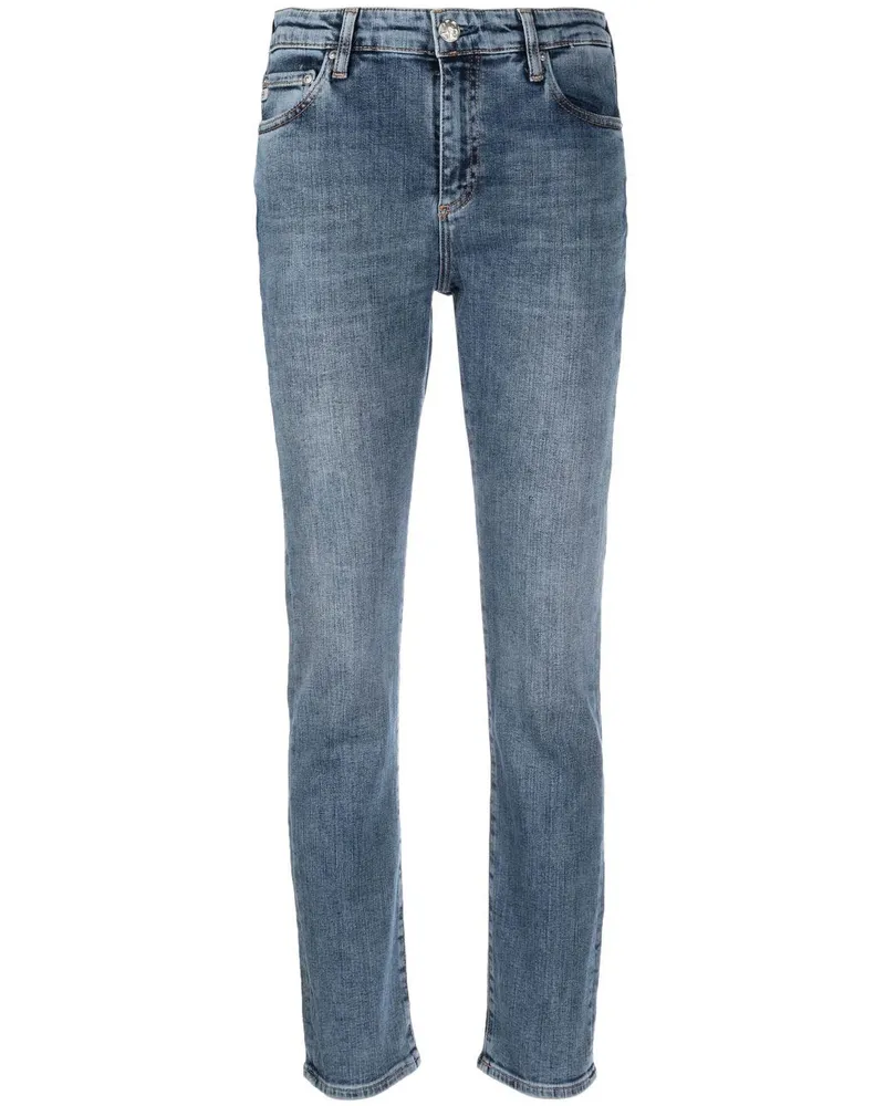 Adriano Goldschmied Gerade High-Rise-Jeans Blau