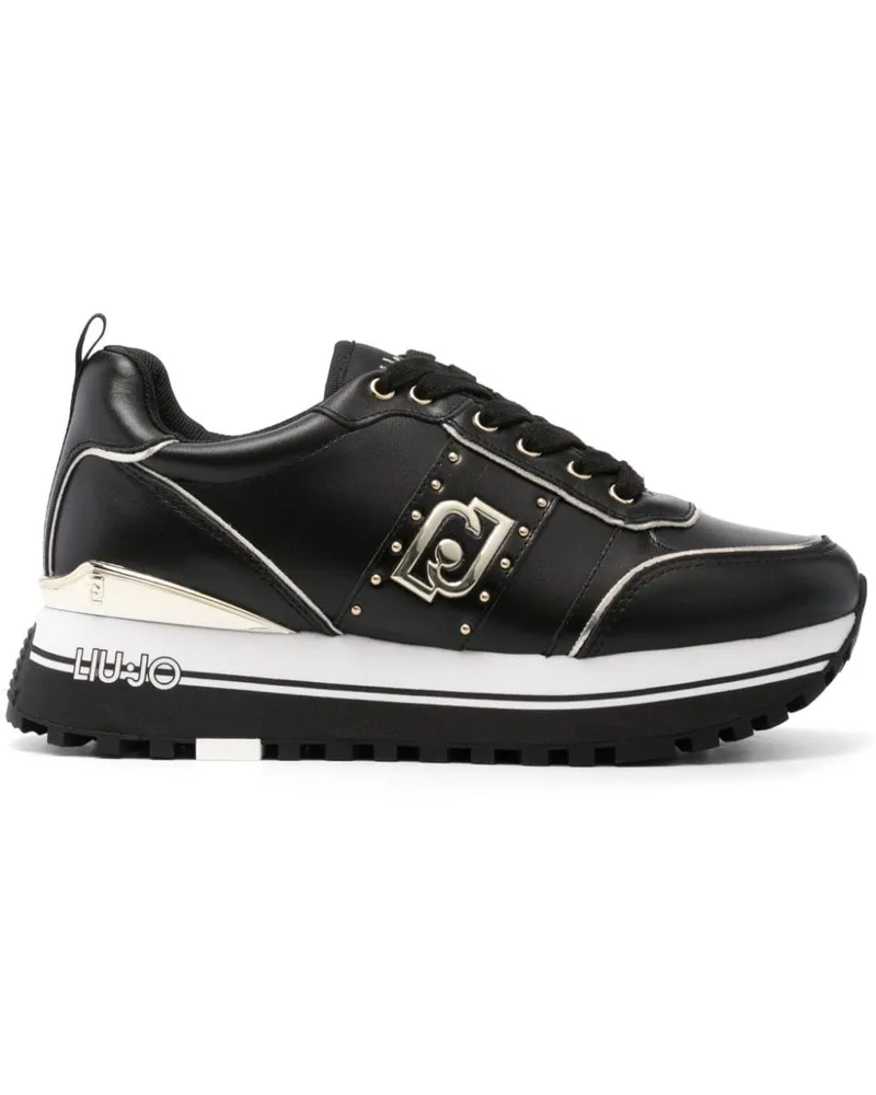 Liu Jo Sneakers mit Logo-Schild - Schwarz Schwarz