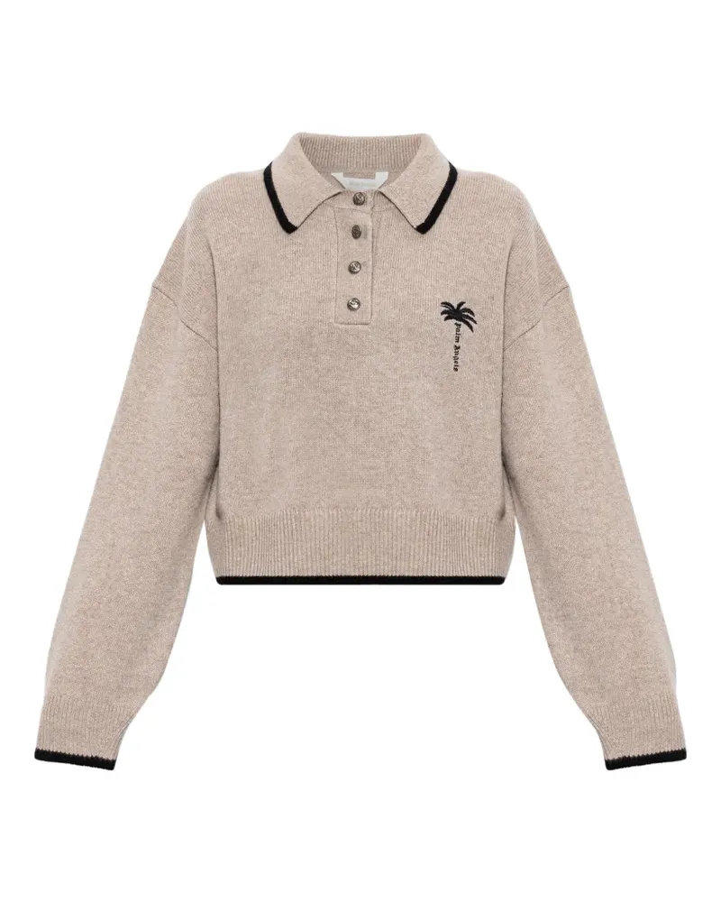 Palm Angels Pullover mit Palmen-Stickerei - Nude Nude