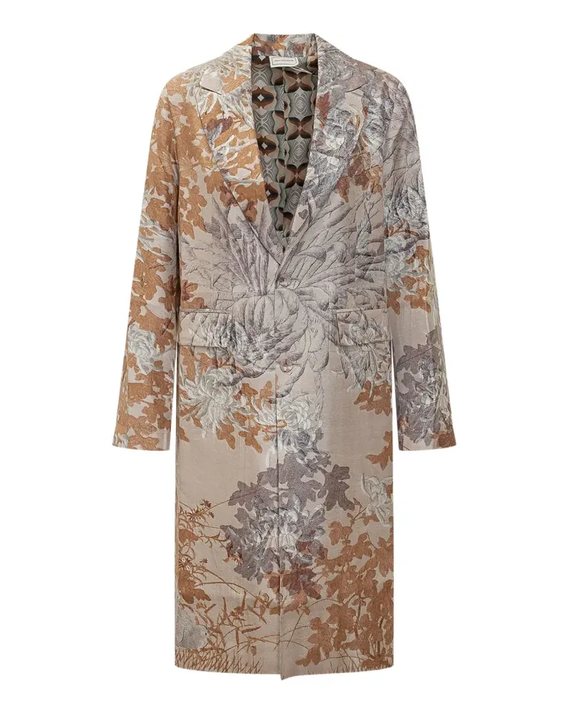Pierre-Louis Mascia Cialda fantasia floral coat - Nude Nude