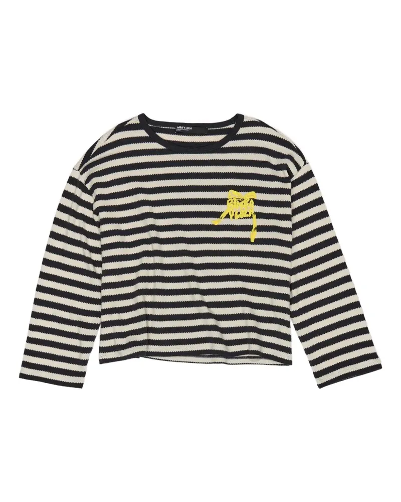 BIMBA Y LOLA striped long-sleeve T-shirt - Schwarz Schwarz