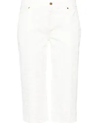 Blumarine Cropped-Hose mit ungesäumten Kanten Weiß