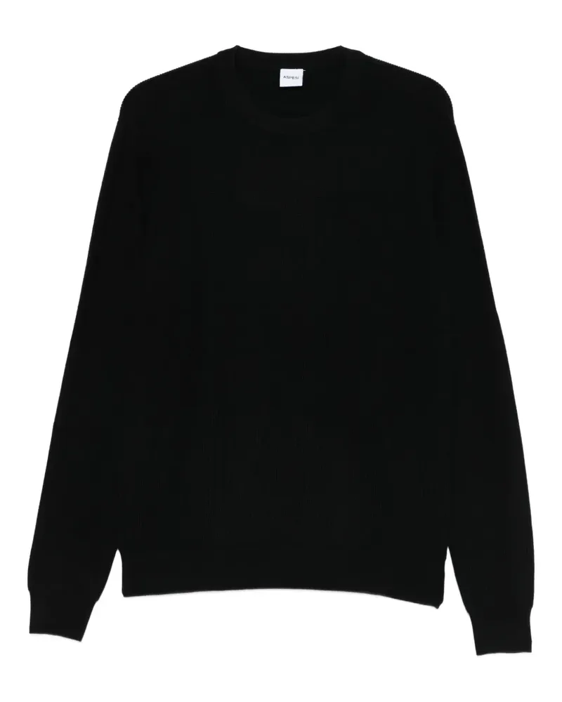 ASPESI Gerippter Pullover - Schwarz Schwarz