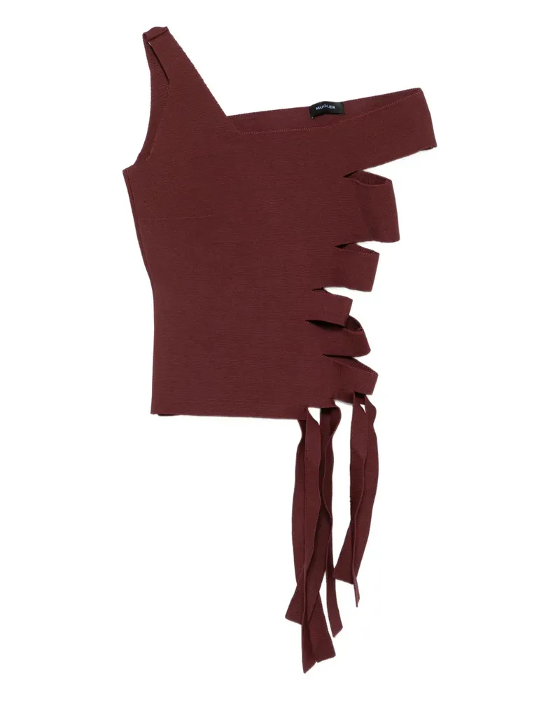 Thierry Mugler Klassisches One-Shoulder-Top - Rot Rot