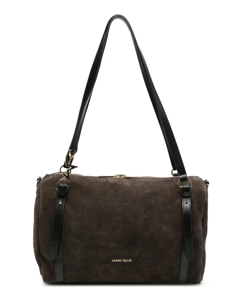 MARC ELLIS Huda Schultertasche aus Wildleder - Braun Braun