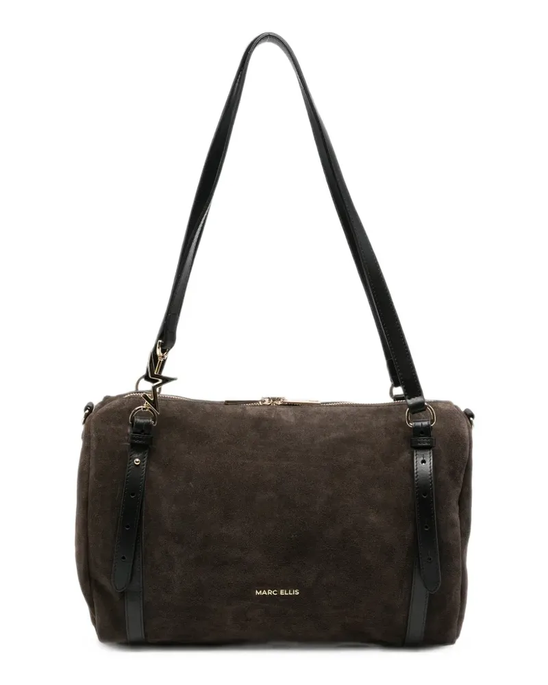 MARC ELLIS Huda suede leather shoulder bag - Braun Braun
