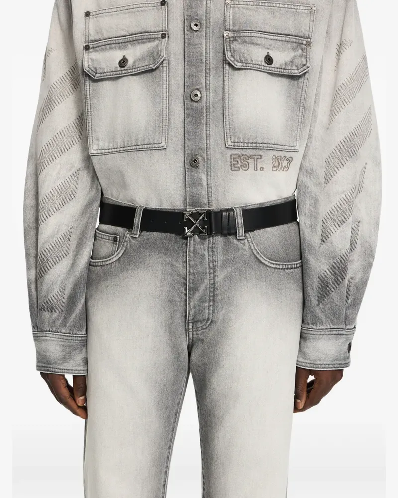OFF-WHITE Gürtel mit Arrow-Schnalle - Grau Grau