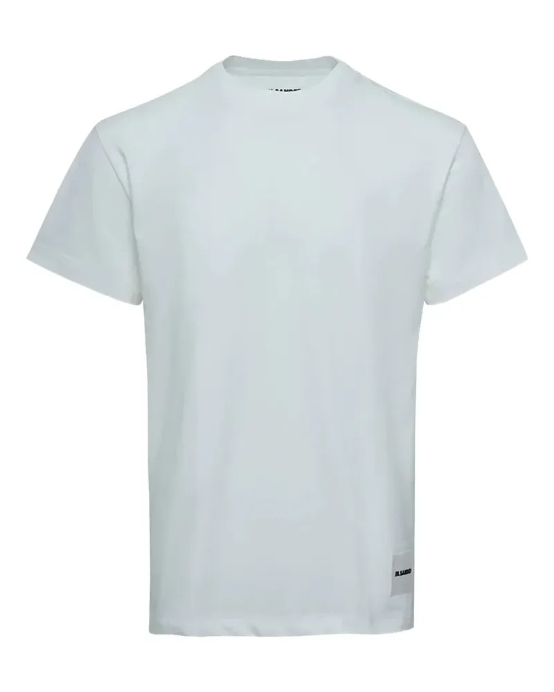 Jil Sander T-Shirt mit Logo-Etikett - Weiß Weiß