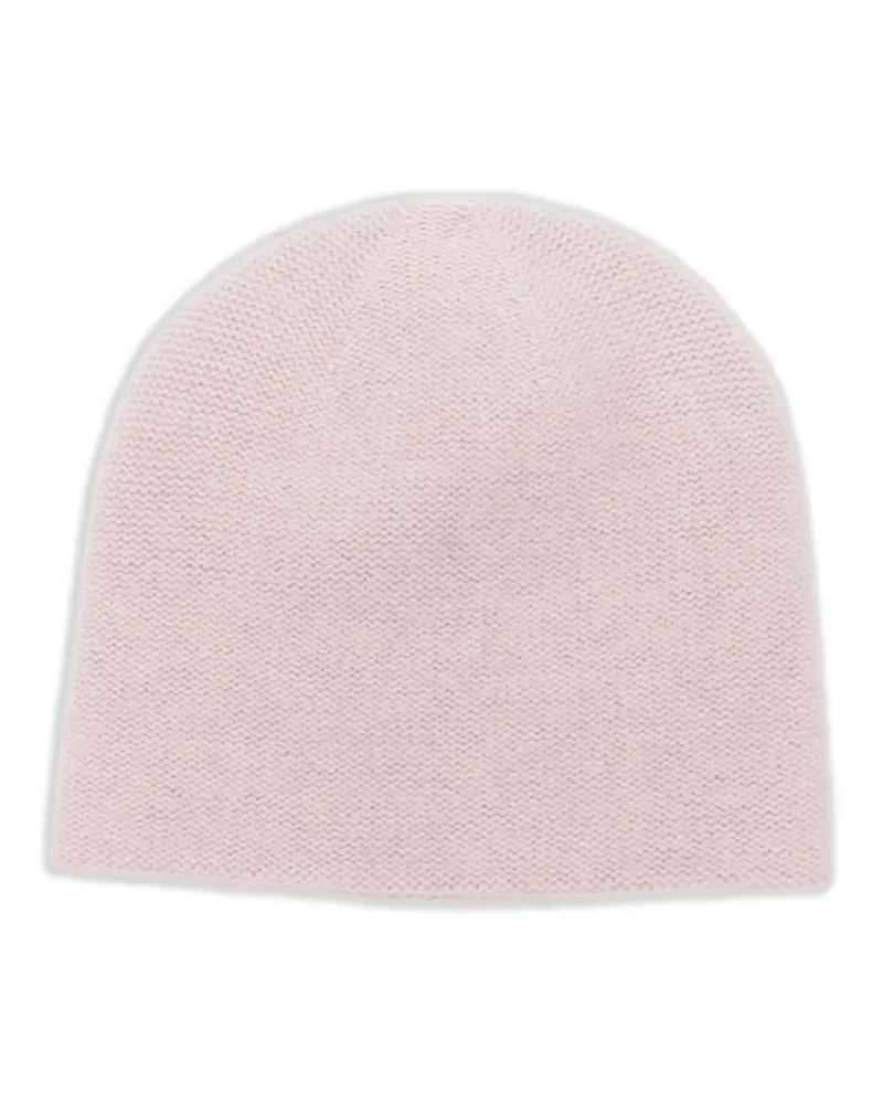 Warm-ME Gerippte Beanie aus Kaschmir - Rosa Rosa