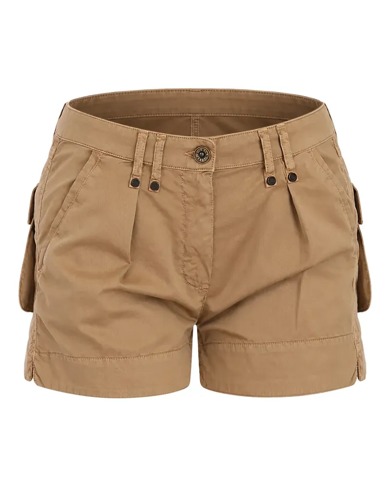 Plein Sud Shorts mit Falten und Pattentaschen - Braun Braun