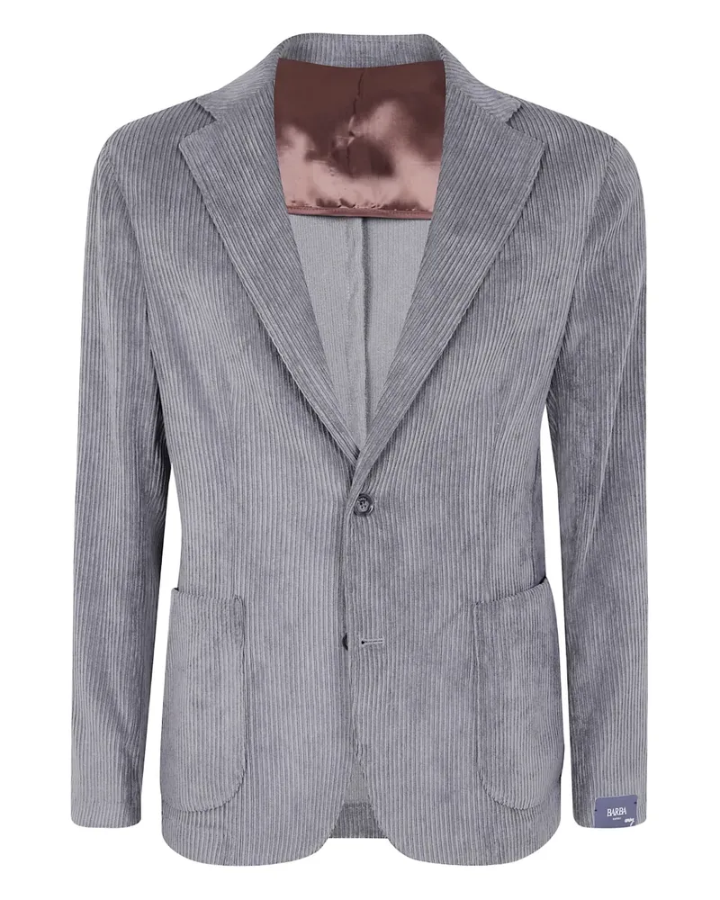 BARBA Blazer aus Cord mit zwei Knöpfen - Grau Grau