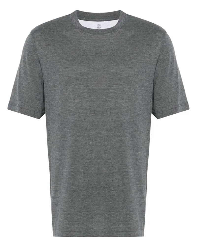Brunello Cucinelli Meliertes T-Shirt - Grau Grau