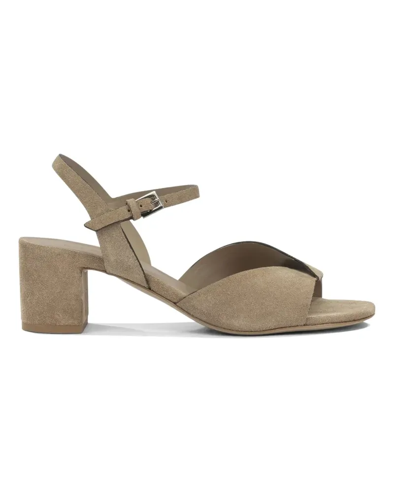 Roberto del Carlo Julia crossover-strap block-heel sandals - Nude Nude