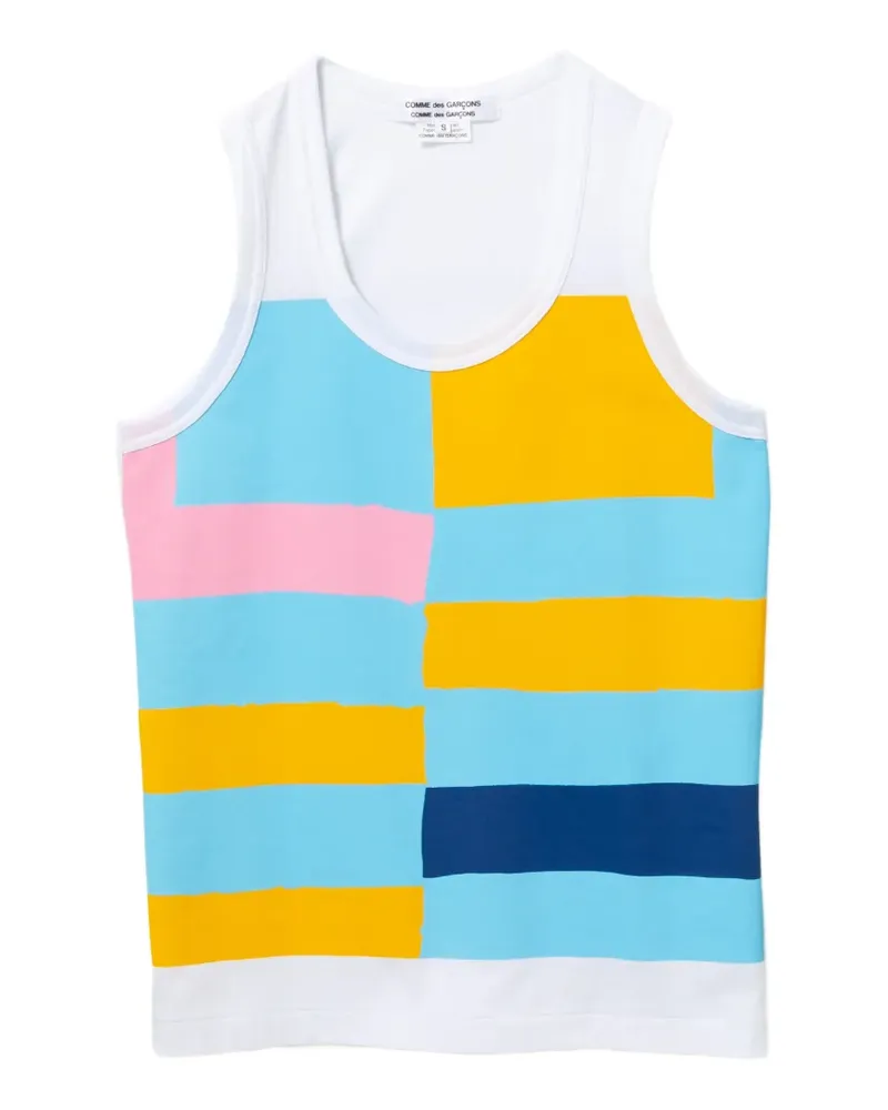 Comme des Garçons Oberteil mit Patchwork-Muster - Weiß Weiß