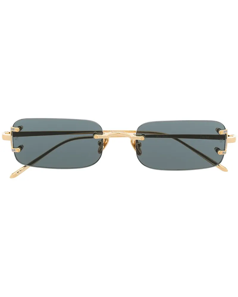 Linda Farrow Eckige Sonnenbrille - Gold Gold