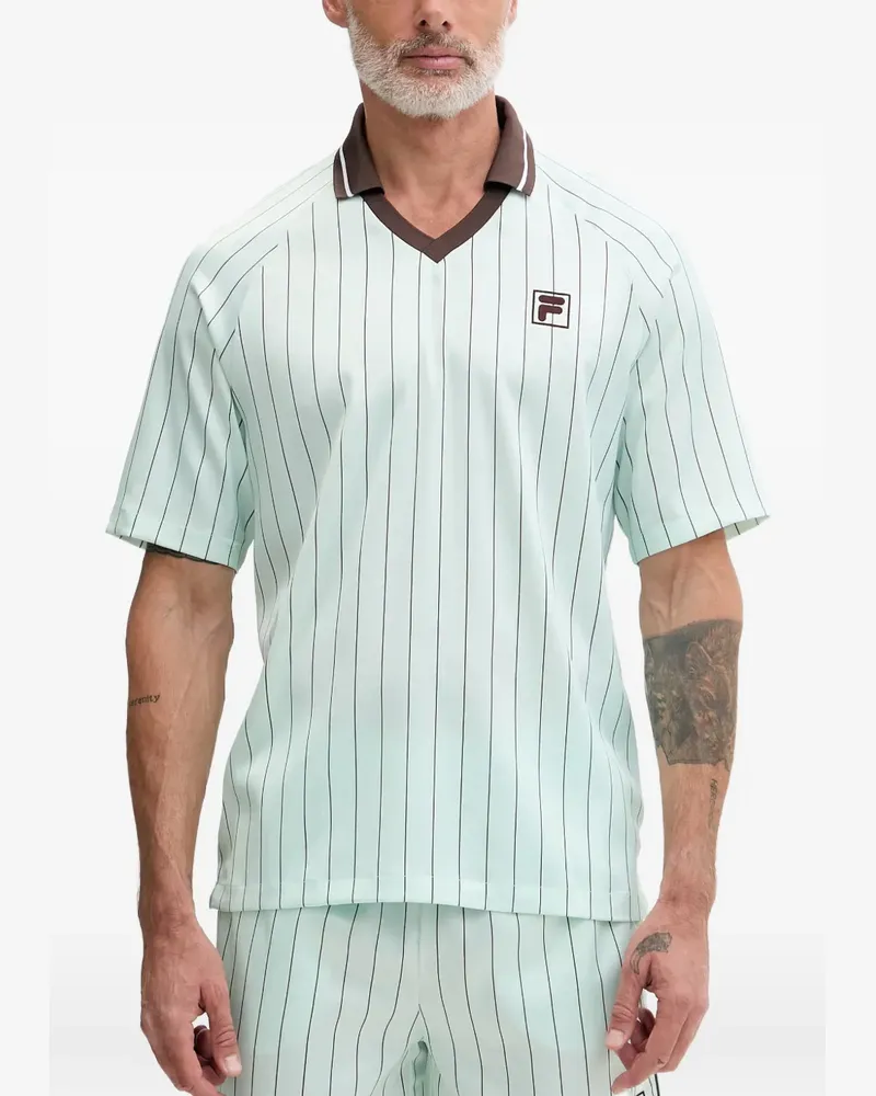 Fila Coverciano T-Shirt mit Nadelstreifen - Blau Blau