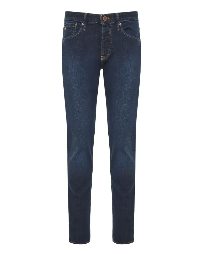 Emporio Armani Jeans mit Logo-Patch - Blau Blau