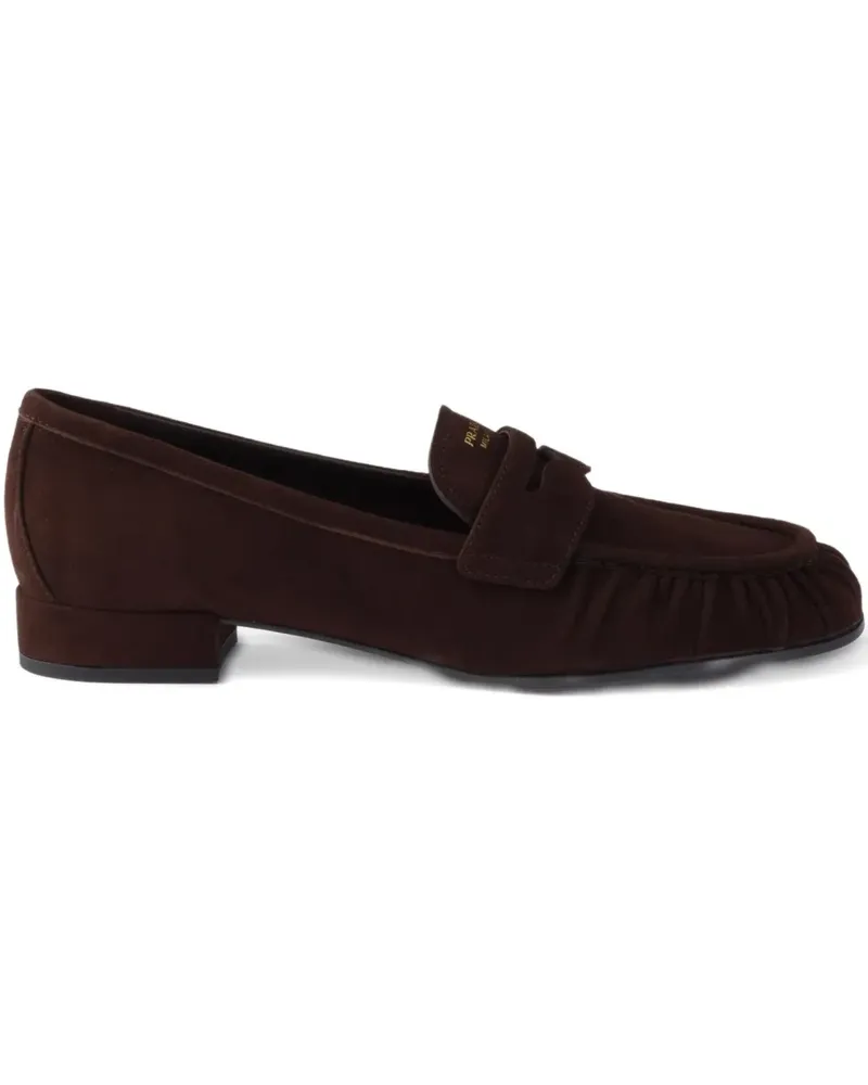 Prada Loafer aus Wildleder - Braun Braun