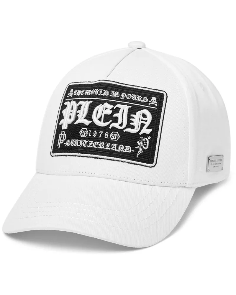Philipp Plein Baseballkappe mit Logo-Stickerei - Weiß Weiß