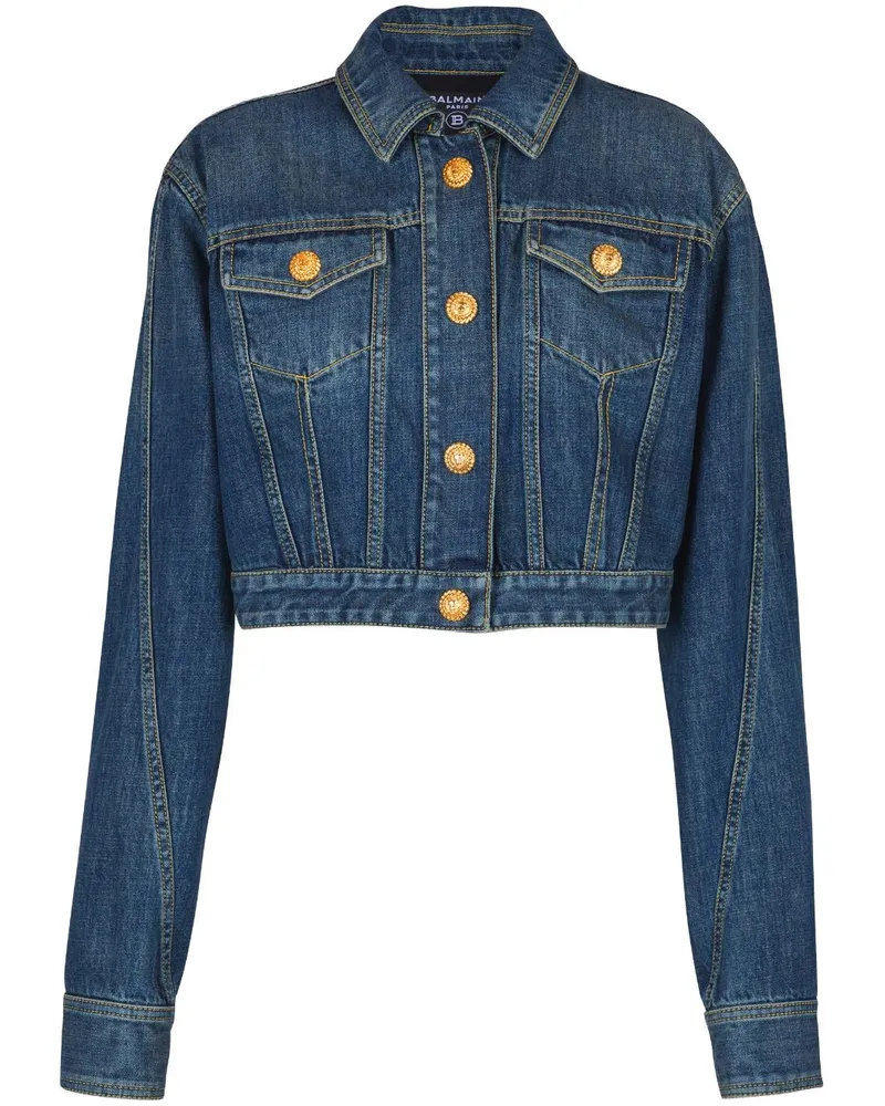 Balmain Klassische Jeansjacke - Blau Blau