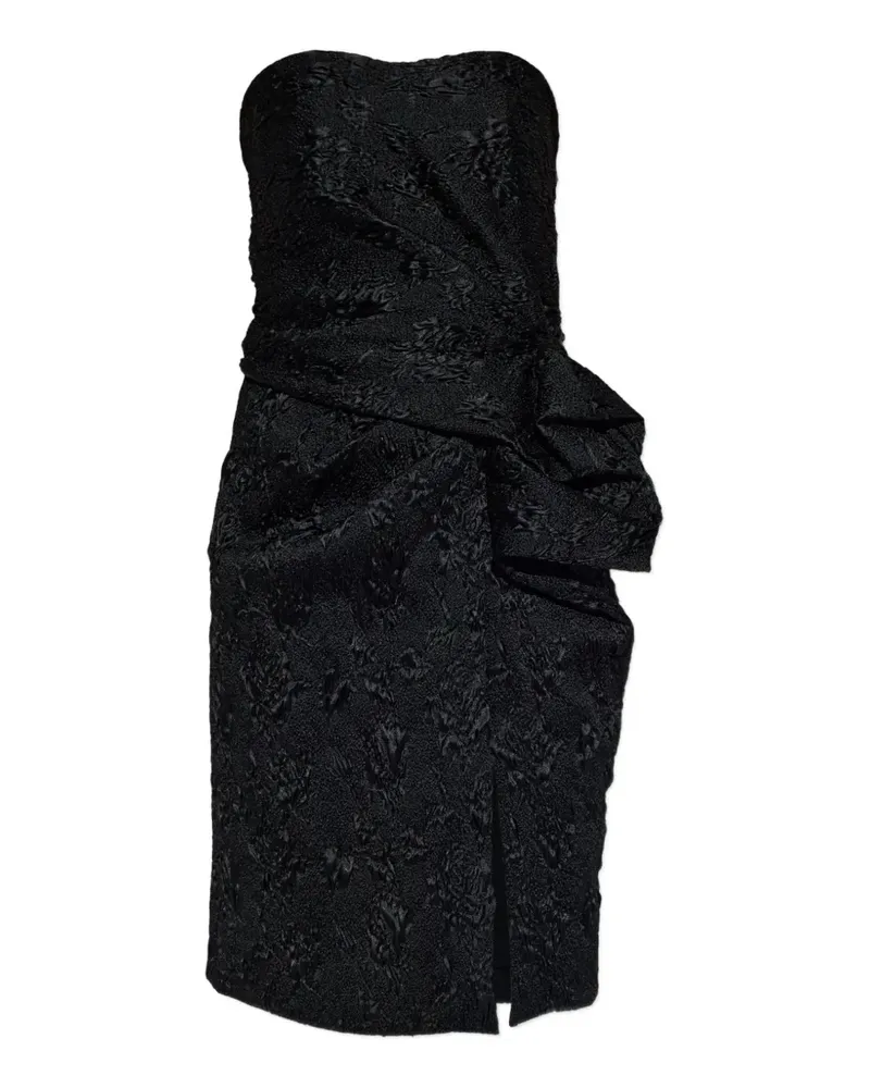 Balmain draped ruched-detail dress - Schwarz Schwarz