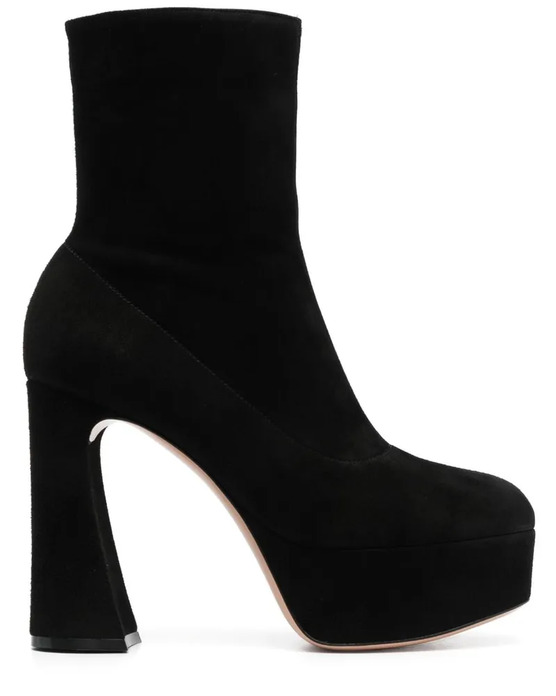 Gianvito Rossi Stiefel mit Plateau 120mm - Schwarz Schwarz