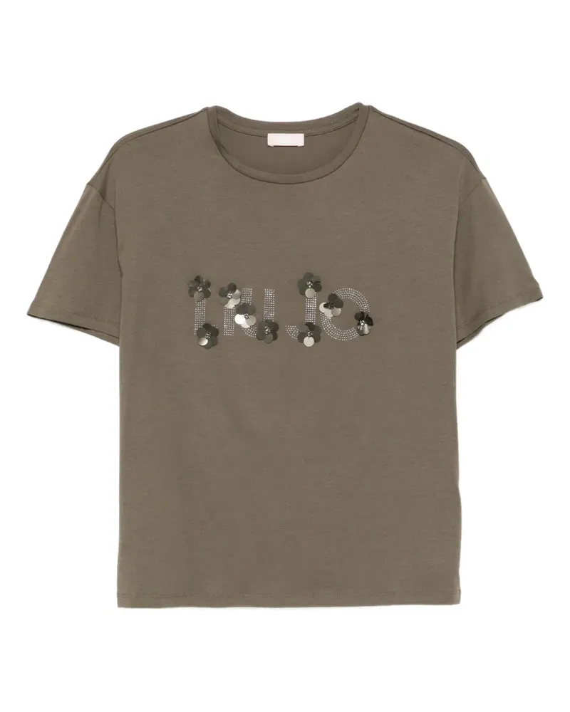 Liu Jo T-Shirt mit Blumenverzierung - Grün Grün