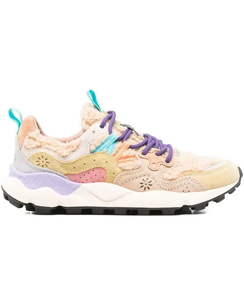 Flower MOUNTAIN Sneakers mit Kontrasteinsätzen - Nude Nude