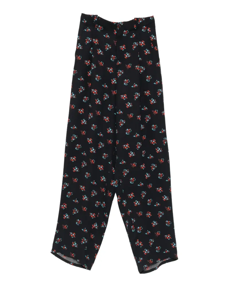 N° 21 floral-pattern pleated trousers - Blau Blau