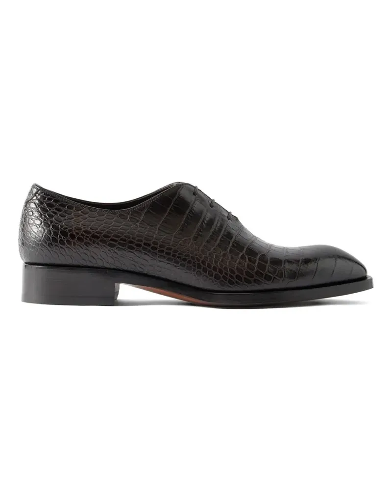 Tom Ford Elkan Oxford-Schuhe mit Kroko-Effekt - Braun Braun