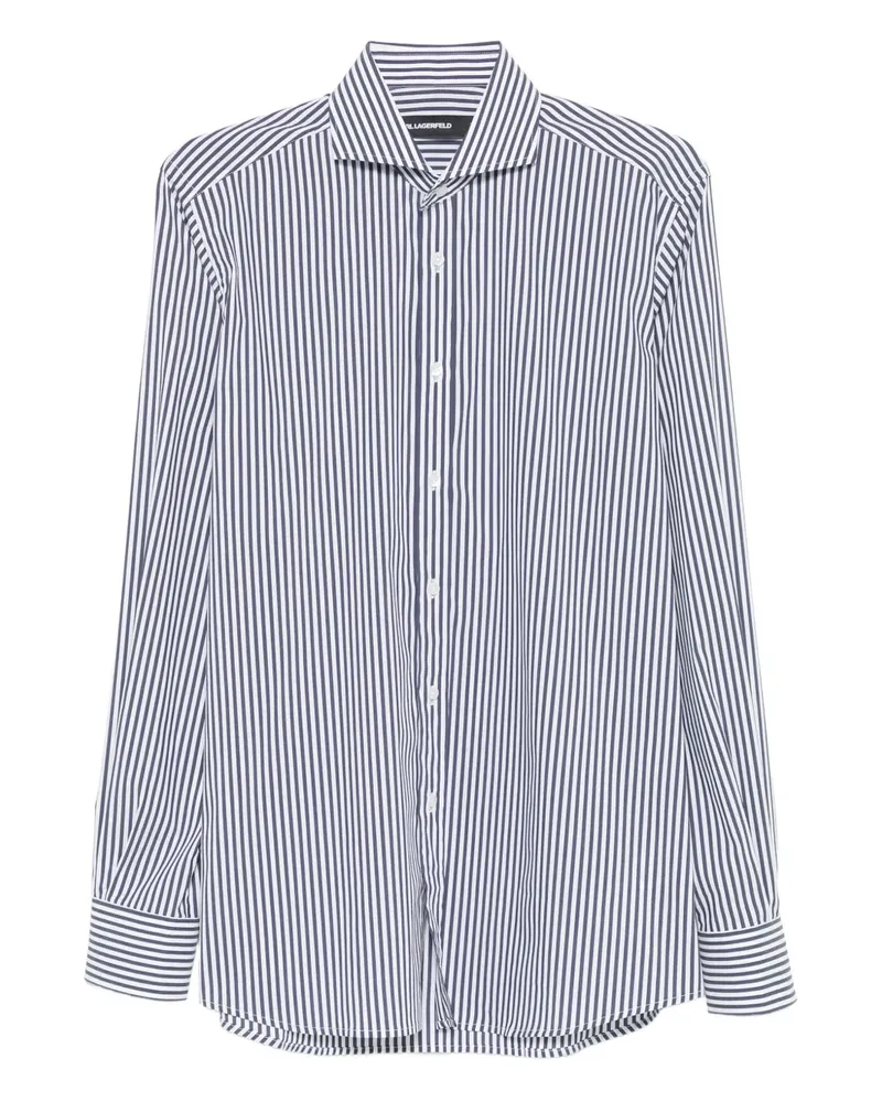 Karl Lagerfeld Gestreiftes Hemd - Blau Blau