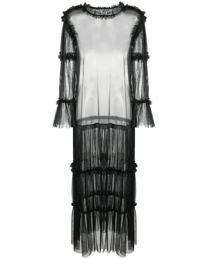 Maison Margiela Transparente Bluse - Schwarz Schwarz
