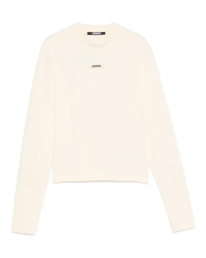 Jacquemus Langarmshirt mit Logo-Patch - Nude Nude