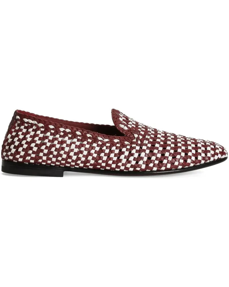 Dolce & Gabbana Loafer mit Webmuster - Rot Rot