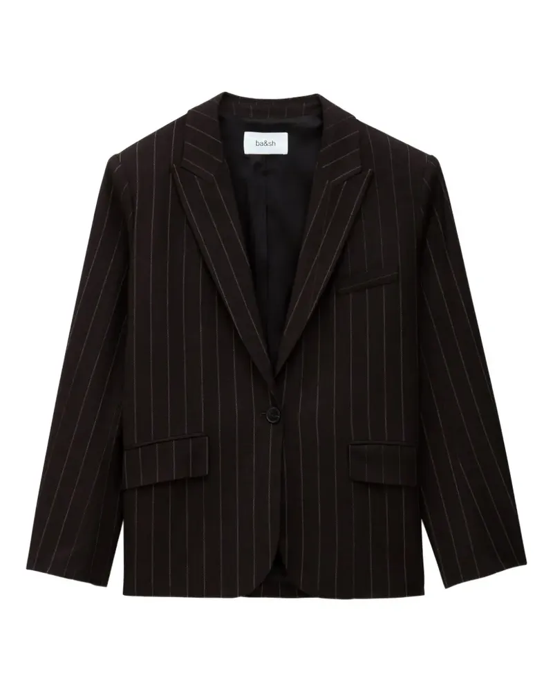 ba&sh Hocee pinstripe single-breasted blazer - Braun Braun