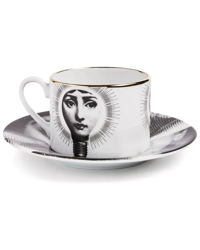 Fornasetti Lampadina Teetasse Weiß