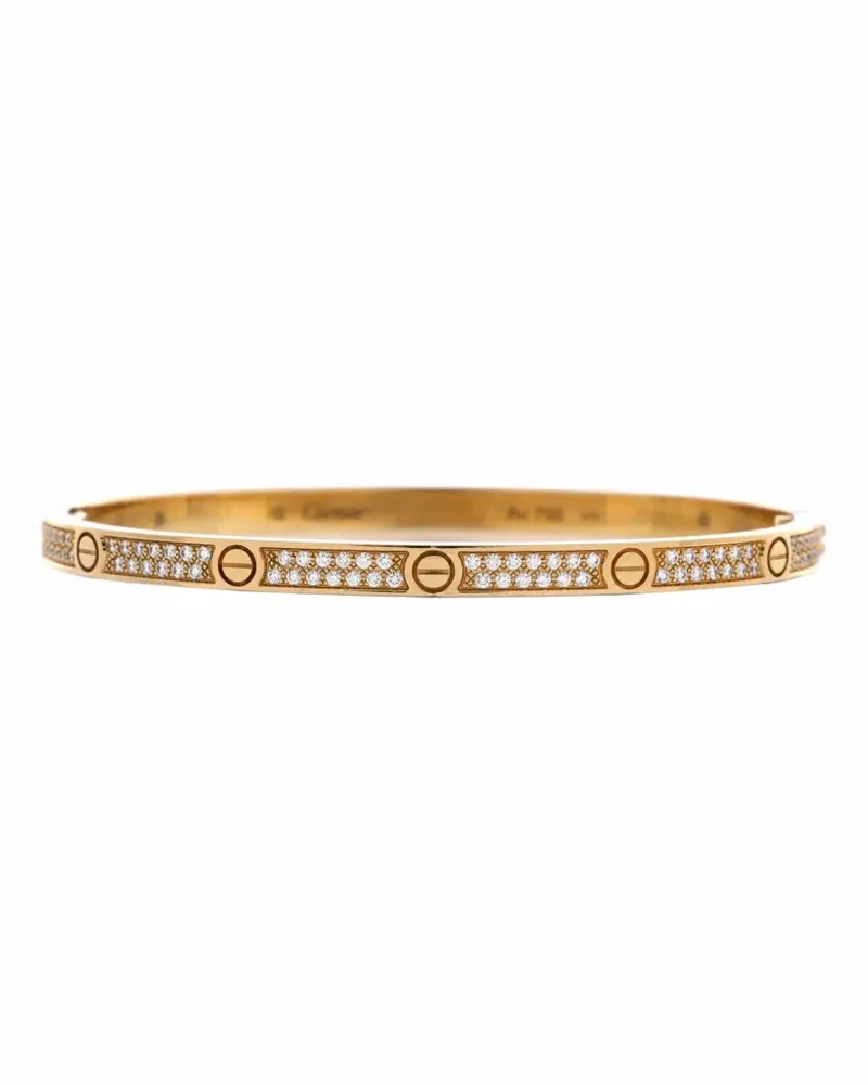Cartier Love 18K Yellow Gold with Pave Diamonds Small bracelet Gold