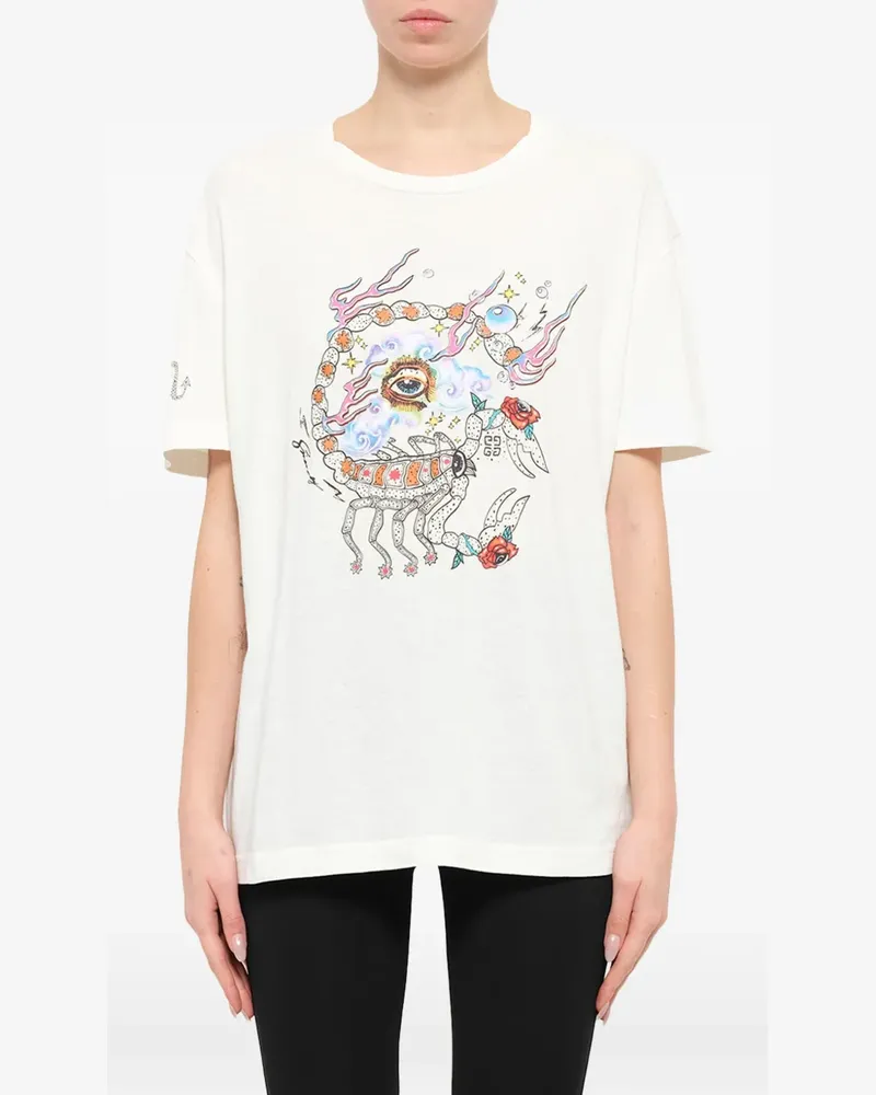 Givenchy crew neck printed T-shirt - Nude Nude