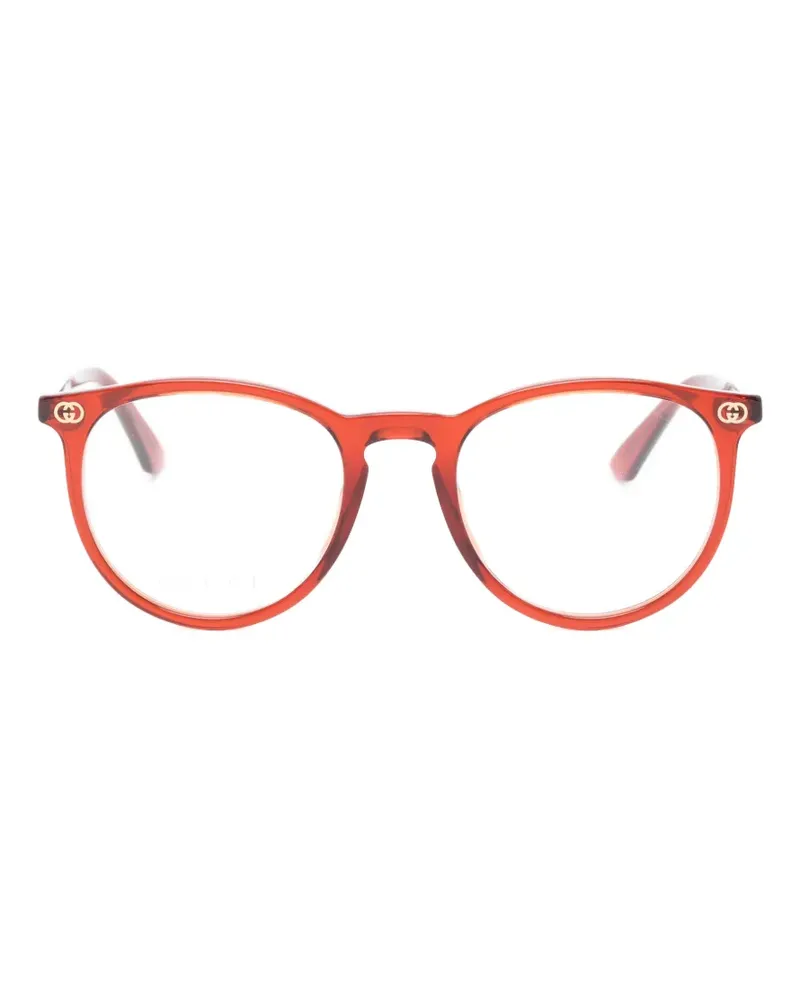 Gucci Interlocking G round-frame glasses - Rot Rot
