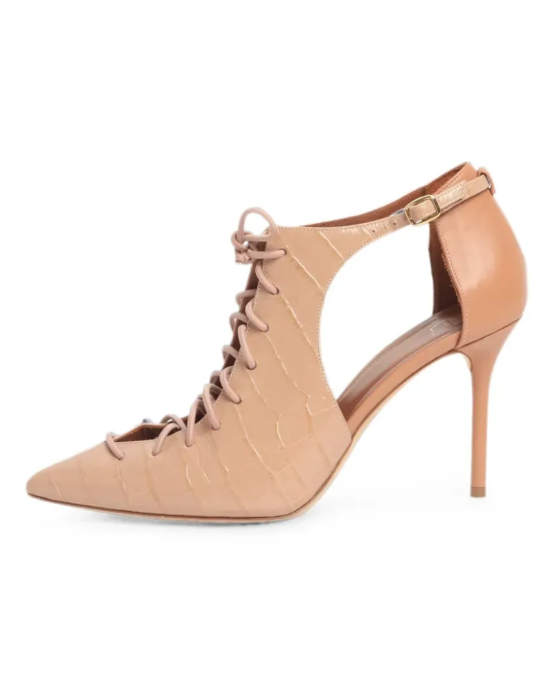 Malone Souliers lace-up heeled pumps - Nude Nude