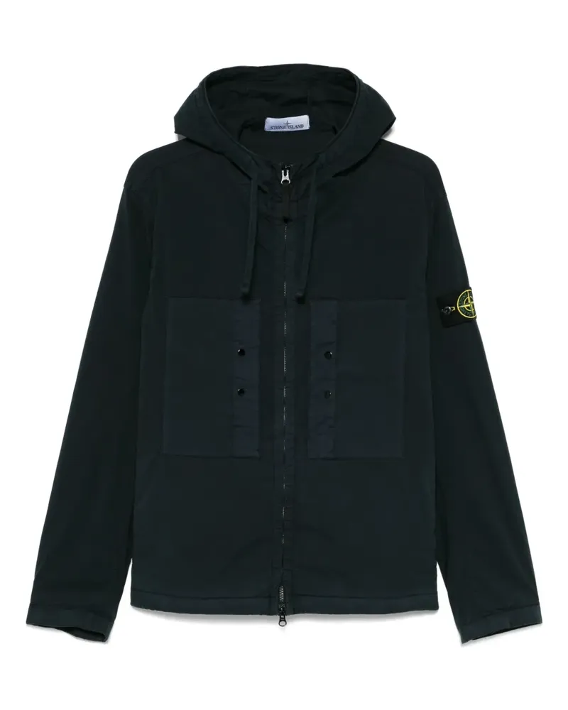 Stone Island Jacke mit Kompass-Patch - Blau Blau